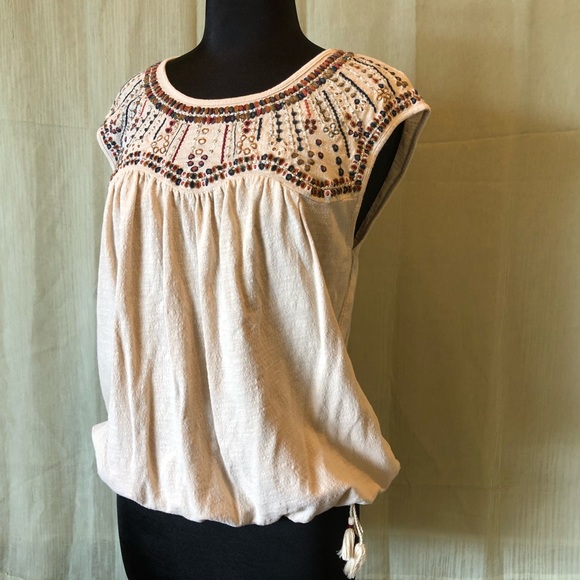 Anthropologie Tops - Upcycled Embroidered Top